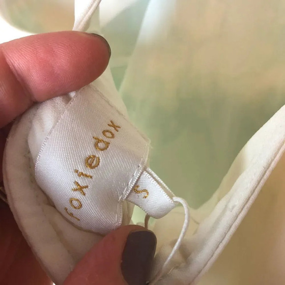 Foxiedox | Mint White Cross Back FIt & Flare Dress - Picture 7 of 8